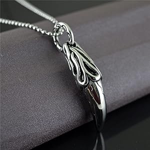 Amazon | Rockyu ネックレスメンズ ゴールド 18金 龍牙 オオカミ 狼の